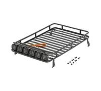 Wivplex Portapacchi in Metallo con Barra luci a 6 luci RC 1/10 4WD Car RC Crawler Truck D90, for Axial, for Jeep, SCX10 90046 Parti Portapacchi per macchinine Giocattolo