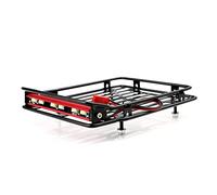 Wivplex Portapacchi in Metallo da Corsa 132 * 103 * 14mm con lampade, luci, aggiornamenti, Parti, Accessori, Auto cingolate RC, for Axial, SCX10 II TRX4 Portapacchi per macchinine Giocattolo