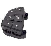 Wivplex Pulsante di controllo della velocità dell'auto, for Classe C W205 C180 C200 GLC260 GLC300 Pulsanti del volante multimediale Interruttore al volante(BLACK L)