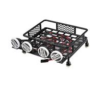 Wivplex RC Car Portapacchi Portapacchi Tipo Generale con 4 Barre Luminose Rotonde Camion Cingolato CC01 CR01 SCX10, for RC4WD, Portapacchi per macchinine Giocattolo