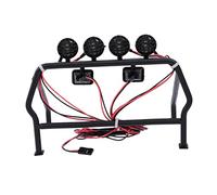 Wivplex RC Car Roof Rack Roll Cage Bucket con 6 luci LUCI 1/10, for Axial, SCX10 4WD Portapacchi per macchinine Giocattolo