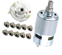 Wivplex Set motore, sostituzione spazzole di carbone, set di spazzole di carbone for motore for asciugacapelli al litio tipo 775 Portaspazzole in carbone