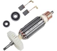 Wivplex Sostituzione, for rotore, for smerigliatrice angolare modelli 9556, 9557, 9558, 9556NB, 9556HN e 9557NB Include spazzole di carbone cuscinetti (220 V) Indotto del rotore(BLACK 110V)