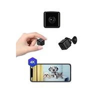 WIWACAM 4K HD Mini Telecamera Spia Nascosta Wifi Interno Micro Microcamera Senza Fili Videocamera Sorveglianza Per Auto Casa Bambini, Batteria, Visione Notturna, Allarme E-mail,Zona di Allarme,MW1