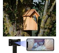 WIWACAM Mini telecamera Wi-Fi 4K per nido, con trasmissione live su cellulare, visione notturna, batteria, slot per schede SD, versione MW5