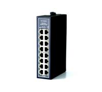 WIWAV WDH-16ET-DC 10/100Mbps Switch Ethernet Industriale a 16 Porte Non gestito con Guida DIN/Montaggio a Parete (UL in Lista, Senza Ventola, -30°C ~ 75°C)