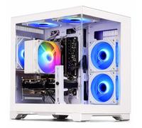 WIWB PC da gioco desktop - AMD Ryzen 5 4500, Radeon RX 6500XT 4GB | RAM DDR4 da 16 GB, SSD NVME da 512 GB, torre precostruita per giochi 1080p, streaming, scuola e ufficio domestico (bianco)