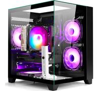 WIWB Ryzen 7 5700X, RTX 4060 Ti, RAM DDR4 da 16 GB, SSD da 1 TB, RAM DDR4, Tower Computer precostruito per giochi, casa (nero)