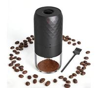 WIWONEY Macinacaffè elettrico portatile, macina conica con 5 gradi di macinazione regolabili, ricarica rapida USB-C e funzionamento con un solo pulsante, spazzola per la pulizia, per viaggi, campeggio