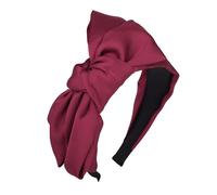 Wiwpar Fascia per capelli da donna, in raso setoso, con nodo largo, annodato, con nodo incrociato, elastico, antiscivolo, larga, accessorio per capelli, turbante, accessorio natalizio per capelli