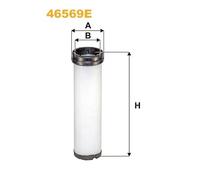 WIX FILTERS 46569E Filtro aria secondaria per AEBI,CASE IH,CLAAS,DEUTZ-FAHR,FIAT