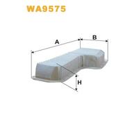 WA9575 FILTRO ARIA PER Toyota Mark II VIII Tre Volumi X10 2.0 VVT-i (GX100) 118