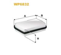WIX FILTERS filtro abitacolo WP6832 particolato 258,5x202,5x54 mm