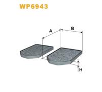 WP6943 FILTRO ABITACOLO PER Audi A8 4D2 4D8 3.7 quattro 169 KW 230 CV