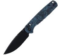 WIXCO DRAX II - 14C28N BSW with Blue Shredded CF handle Crossbar lock WX10-DNV