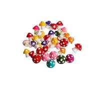 Wixine Set di 30 mini funghi in miniatura, ornamento da giardino fatato, decorazione per terrario e prato