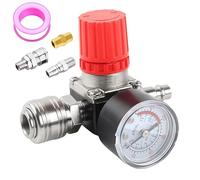 WIYETY 1/4" riduttore di pressione compressore d'aria compressore: regolatore di pressione compressore con manometro, regolatore di pressione valvola di controllo pressione interruttore valvola di