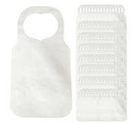 WIYETY 100 bavaglini usa e getta per adulti, grembiule, bavaglini per adulti, grembiuli usa e getta, per adulti, anziani o bambini (bianco)