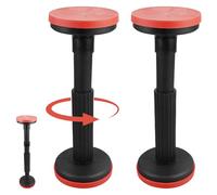 WIYETY 2 aste telescopiche da 18 a 45 cm, sistema di supporto regolabile, supporta fino a 400 kg, staffe telescopiche, per armadi, divani, pensili, mobili da bagno, colore nero