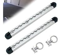 WIYETY 2 pezzi Binari Airline in alluminio: Binario Airline semicircolare con 2 anelli e 4 tappi terminali, barre di fissaggio del carico, binario di fissaggio in alluminio per rimorchi, auto, camper