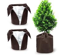 WIYETY 2 sacchetti antigelo per piante in vaso, protezione per vaso per piante con coulisse e chiusura lampo, riutilizzabili, protezione invernale per piante, protezione invernale, 45 x 55 cm