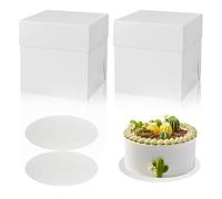 WIYETY 2 scatole per torte, in cartone, per cupcake, per dolci, 30,5 cm x 30,5 cm x 30,5 cm x 30,5 cm x 30,5 cm