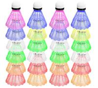 WIYETY 24 palline da badminton in plastica, colori misti, per allenamento sportivo, ad alta velocità, da giardino, per sport all'aria aperta e indoor