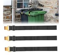 WIYETY 3 lucchetti per bidoni della spazzatura Trash Locks a prova di orso: chiusura per bidoni della spazzatura e bidoni da 60 - 360 litri, serratura regolabile per animali