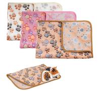 WIYETY 3 Pezzi di Coperta in Pile per Porcellini d'India, Coperta per Porcellini d'India con Motivo Dolce, Coperta per Cani Lavabile a Mano, Coperta in Flanella Calda, Coperta Soffice per Cuccioli per