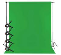 WIYETY 300 x 300 cm Green Screen Background: Photo Wall Background lavabile, Green Screen Background per fotografie, video e TV, con 4 clip di sfondo per foto da 4 pollici, senza supporto