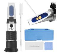 WIYETY 4 in 1, protezione antigelo, rifrattometro manuale, tester per refrigerante per glicole etilenico, acqua di raffreddamento, acqua di raffreddamento, acqua di raffreddamento, acido della