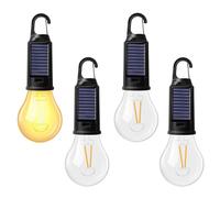 WIYETY 4 pezzi lampada da campeggio ricaricabile: lampada da campeggio a LED con moschettone, impermeabile, luce da campeggio con funzione zanzariera per utdoor campeggio, avventura, pesca, emergenza