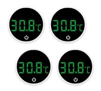 WIYETY 4 termometri per acquario: mini termometro digitale per acquario, gradi Celsius, accessori per il monitoraggio della temperatura, termometro interno per acquario, acqua dolce marina acquario