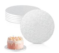 WIYETY 5 Pezzi Base per Torta Sottotorta Tondo in Cartone, Supporti per Torta, Sottomano per Torte, Cakeboard Sottotorta, Solido Cake Board per il Trasporto di Torte e Torte, 12 Pollici D'argento