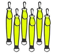 WIYETY 6 zaini a LED lampeggianti per la scuola, per bambini, riflettori, lampeggianti, con 3 modalità, ciondolo riflettente, impermeabile, per zaini, jogging, giallo