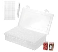 WIYETY 64 slot contenitore per semi: organizer per semi con etichette e pinzette, contenitore per semi, scatole trasparenti per semi di fiori, semi di ortaggi, piccole parti orecchino viti