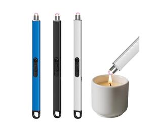 WIYETY Accendino elettrico ad arco, 3 pezzi USB, ricaricabile, lungo, con lucchetto di sicurezza, senza fiamma, antivento, per candele, barbecue, stufa, camino e campeggio