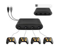 WIYETY Adattatore controller gamecube a 4 porte 3 in 1 GC, adattatore controller adattatore convertitore per Nintendo Switch/Wii U e PC