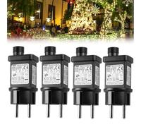 WIYETY Alimentatore LED da 31 V 6 W, 4 pezzi IP44 LED trasformatore, funzione timer, spina GS con funzione di memoria, adattatore di rete IP44 GS spina per illuminazione natalizia, catena luminosa