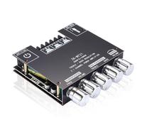 WIYETY Amplificatore Bluetooth HiFi: amplificatore audio stereo a 2.1 canali, subwoofer canale 50 W × 2 + 100 W, ingresso Bluetooth e AUX per sistemi audio di casa auto altoparlante