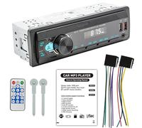 WIYETY Autoradio Bluetooth 5.0: autoradio 1 DIN con vivavoce Bluetooth, sintonizzatore FM con Bluetooth FM 2USB/AUX/SD Card/lettore MP3 telecomando, MP3/WMA/APE/FLAC