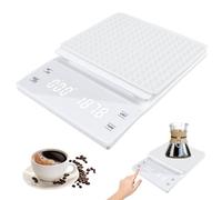 WIYETY Bilancia da caffè digitale con timer: bilancia da caffè ricaricabile con 0,1 g, alta precisione, con display a LED e funzione tara, bilancia da cucina, per caffè con filtro, peso massimo 3 kg -