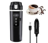 WIYETY Bollitore elettrico da viaggio in auto: bollitore portatile per auto, 500 ml, mini bollitore, a prova di perdite, in acciaio inox, bollitore da viaggio per tè, caffè, latte per bambini auto