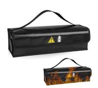 WIYETY Borsa a batteria per e-bike, borsa per batteria Ebike, ignifuga, impermeabile, a prova di esplosione, per conservare il trasporto di ricarica (41 x 14 x 13 cm), Nero
