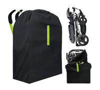 WIYETY Borsa per il trasporto passeggino, borsa da viaggio con zaino, seggiolino per bambini, borsa per il trasporto, per passeggino, passeggino, seggiolino per bambini, 120 x 63 x 43 cm, colore nero,