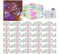 WIYETY Catena luminosa a LED, 30 pezzi, 2 m, funzionamento a batteria, impermeabile, per feste, Natale, Halloween, matrimonio, Natale, decorazione (colorata)