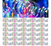 WIYETY Catena luminosa a LED batteria: 30 pezzi filo di rame con tre modalità, 2 m 20 LED mini catena luminosa per feste, matrimoni, Natale