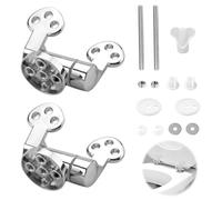 WIYETY - Cerniere di ricambio per sedile WC: cerniere di ricambio in acciaio inossidabile con chiusura automatica per copertura sedile WC, sedile WC con chiusura automatica, cerniere per coperchio WC