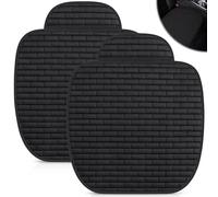 WIYETY Cuscini Sedili Anteriori Universale: 2 Pezzi Cuscino per Sedile Auto Coprisedile con Fondo Antiscivolo, Cuscino Sedile Auto Anteriore Traspiranti, Coprisedile auto in tessuto di lino, Nero