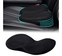 WIYETY Cuscino per sedile auto, cuscino a cuneo per auto, in memory foam, cuscino ergonomico per auto, cuscino a cuneo per sedile del conducente, per adulti, adatto per auto e sedia da ufficio